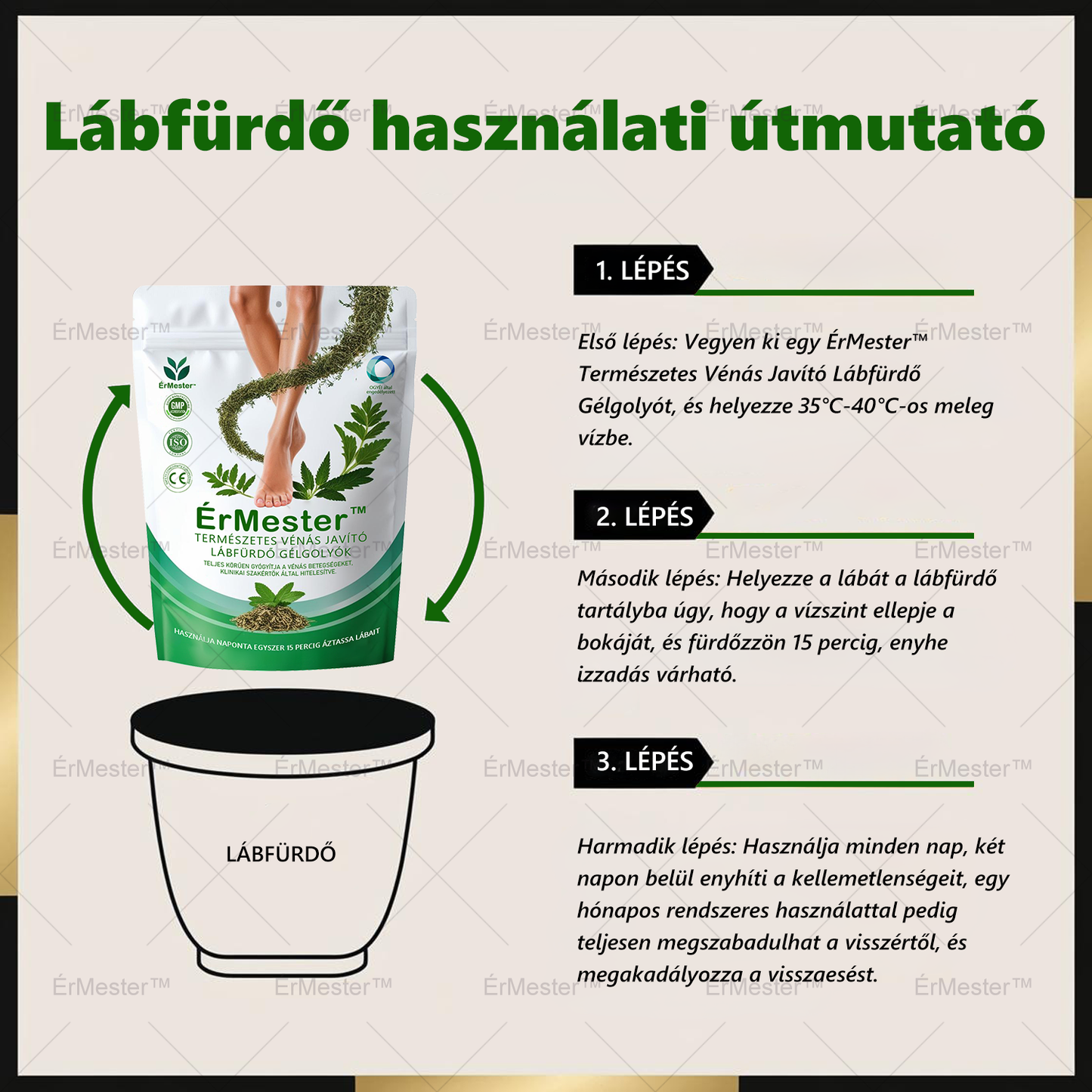 ☘️☘️ ÉrMester™ Természetes Vénás Javító Lábfürdő Gélgolyók