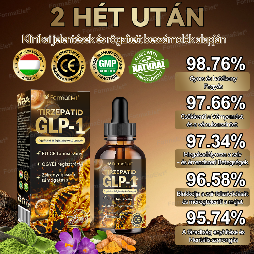 🎁OGYÉI ajánlásával | Hivatalos üzlet | FormaÉlet® GLP-1 Moringa Fogyókúrás és Egészségfokozó cseppek 🔥 (Élelmiszer-minőségű zsírégető – Az Obesity Society fejlesztése)🎁