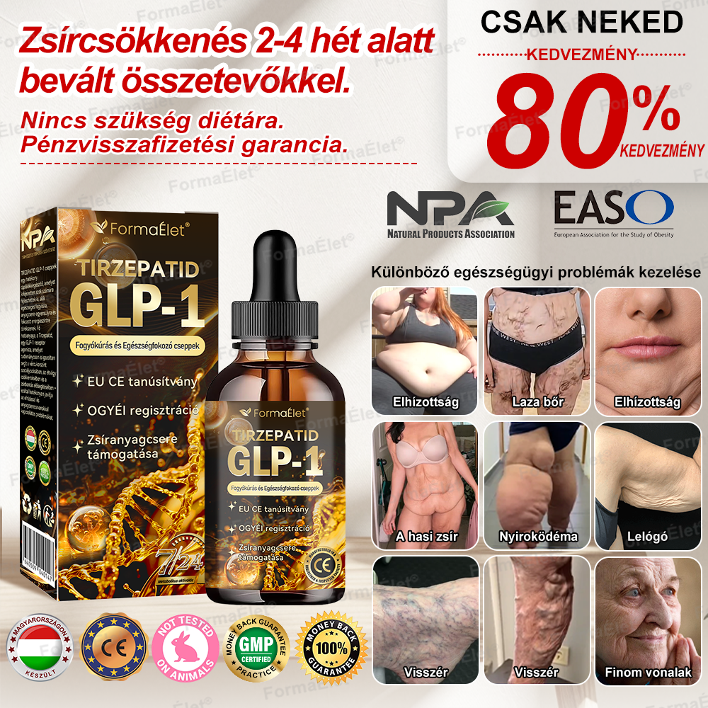 🎁OGYÉI ajánlásával | Hivatalos üzlet | FormaÉlet® GLP-1 Moringa Fogyókúrás és Egészségfokozó cseppek 🔥 (Élelmiszer-minőségű zsírégető – Az Obesity Society fejlesztése)🎁