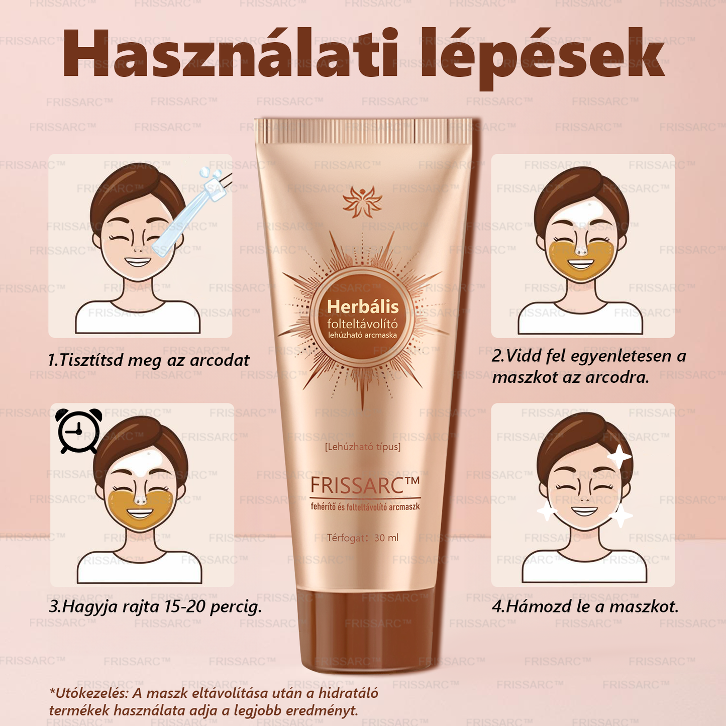 ✨ 𝐅𝐑𝐈𝐒𝐒𝐀𝐑𝐂™ Fehérítő És Folteltávolító Arcmaszk | Természetes összetevők tartósan eltüntetik a foltokat, szeplőket és napfoltokat🔥